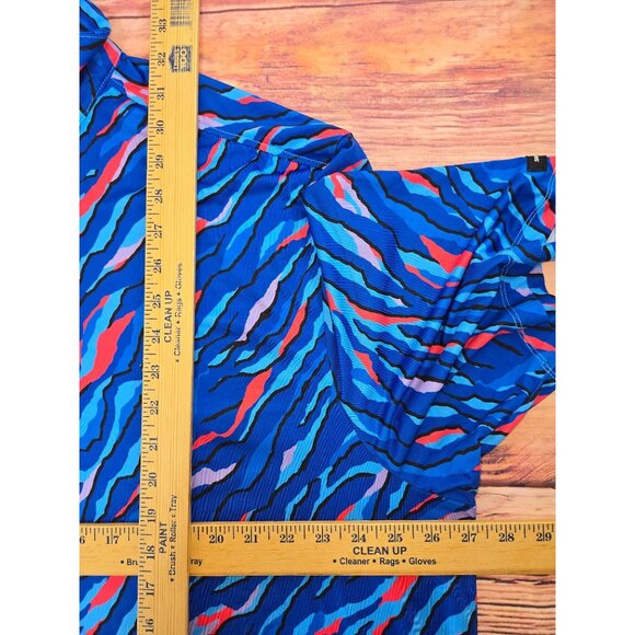 Surfcuz Mens Blue Abstract Pattern Polo Shirt XXXL - Picture 8 of 8
